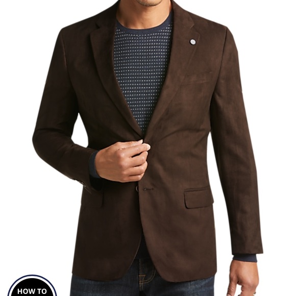 NWOT Izod Single Breasted brown winter Sport Coat - Picture 1 of 8
